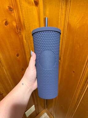 Starbucks 2022 Mexico Matte Navy Blue Studded Tumbler 24oz